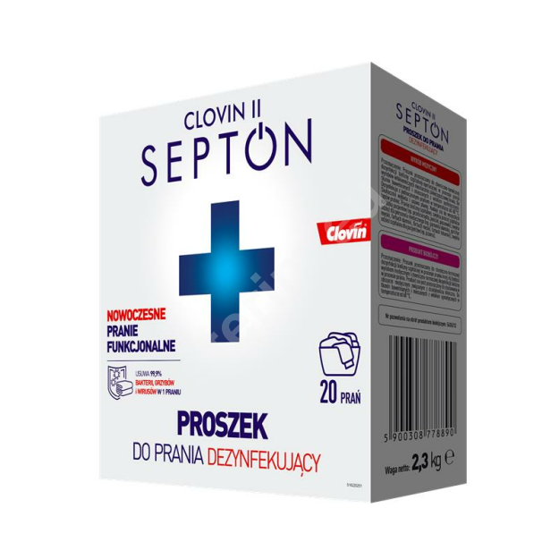 Dezynfekujący proszek do prania Clovi II Septon 2,3 kg