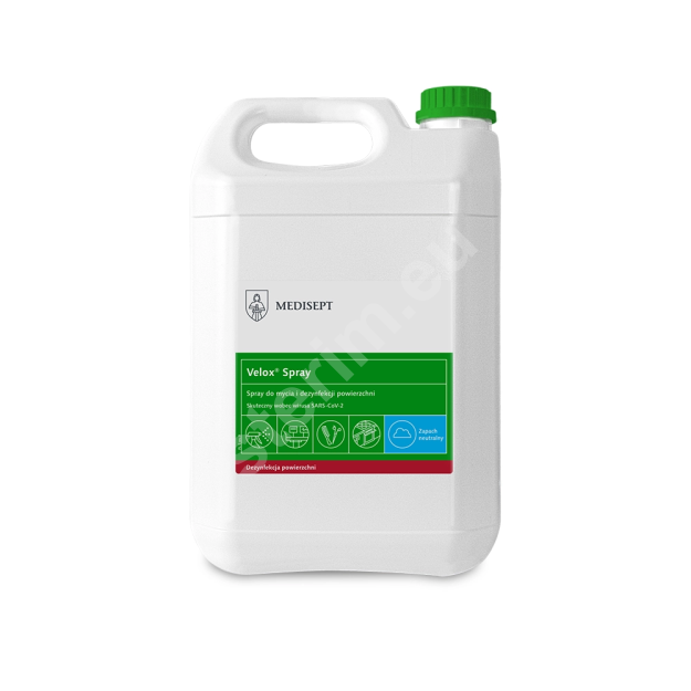 Velox Spray Neutral płyn do mycia i dezynfekcji powierzchni baniak 5l