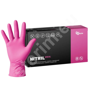 Rękawiczki nitrylowe różowe IDEAL Espeon 100 sztuk
