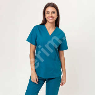 Bluza medyczna damska Sunrise Basic Classic Fresh - karaibski błękit