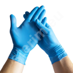 bezpudrowe niebieski rękawiczki nitrylowe IDEAL3