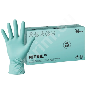 Rękawiczki nitrylowe zielone BIO Espeon 100 sztuk
