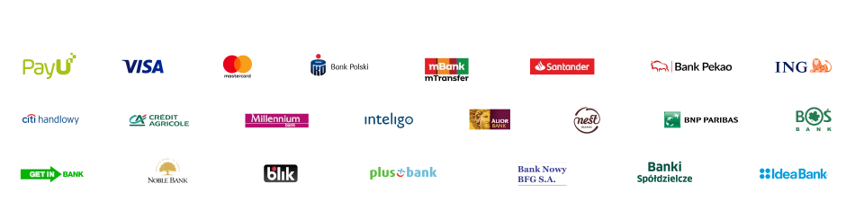 Dostępne formy płatności w sklepie internetowym sterim.eu